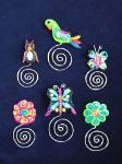 Sky and Garden Bookmarks- Handmade of glazed Fimo. Nickel wire is used for final details. You can use them as bookmarks or paper clips. Different, fun and functional! Unique designs for any taste! More designs will be available soon!