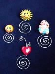 Celestial and Tender Bookmarks- Handmade of glazed Fimo. Nickel wire is used for final details. You can use them as bookmarks or paper clips. Different, fun and functional! Unique designs for any taste! More designs will be available soon!