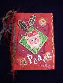 Christmas Handmade Greeting Cards-Santa Card Red