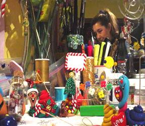 Mary in her shop...when she and her family were stationed in Montevideo, Uruguay.