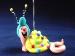 Confetti Snail Photo or Note Holder-  Handmade with glazed Fimo. Nickel and silver wire are used for final details. 