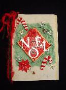 Christmas Handmade Greeting Cards-Candy Canes Beige