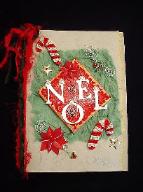 Christmas Handmade Greeting Cards-Candy Canes Beige