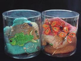Neat Knit Handmade Crafts are shipped in these protective plastic containers.