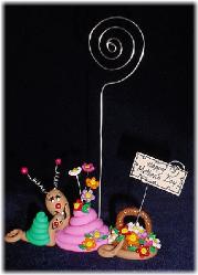 Handmade with glazed Fimo. Nickel and silver wire are used for final details. Each Item can be personalized or the note can bring a special message. (Please, specify it with your order)