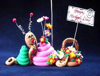 Handmade with glazed Fimo. Nickel and silver wire are used for final details. Each Item can be personalized or the note can bring a special message. (Please, specify it with your order)