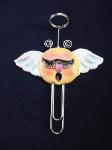 'Angel' Paper Clip-Handmade with glazed Fimo. Silver wire and large paper clips. Functional, colorful, funny and durable. Each paper clip comes with a card. (See image below).  Perfect gift for Secretaries, Easter or Religious and Church Events or just... Moments to share. 