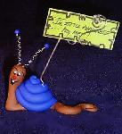 Brownny Snail Photo or Note Holder- Handmade with glazed Fimo. Nickel and silver wire are used for final details. Each Item can be personalized or the note can bring a special message. (Please, specify it with your order)