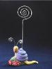 Resting Snail-  Handmade with glazed Fimo. Nickel and silver wire are used for final details. 